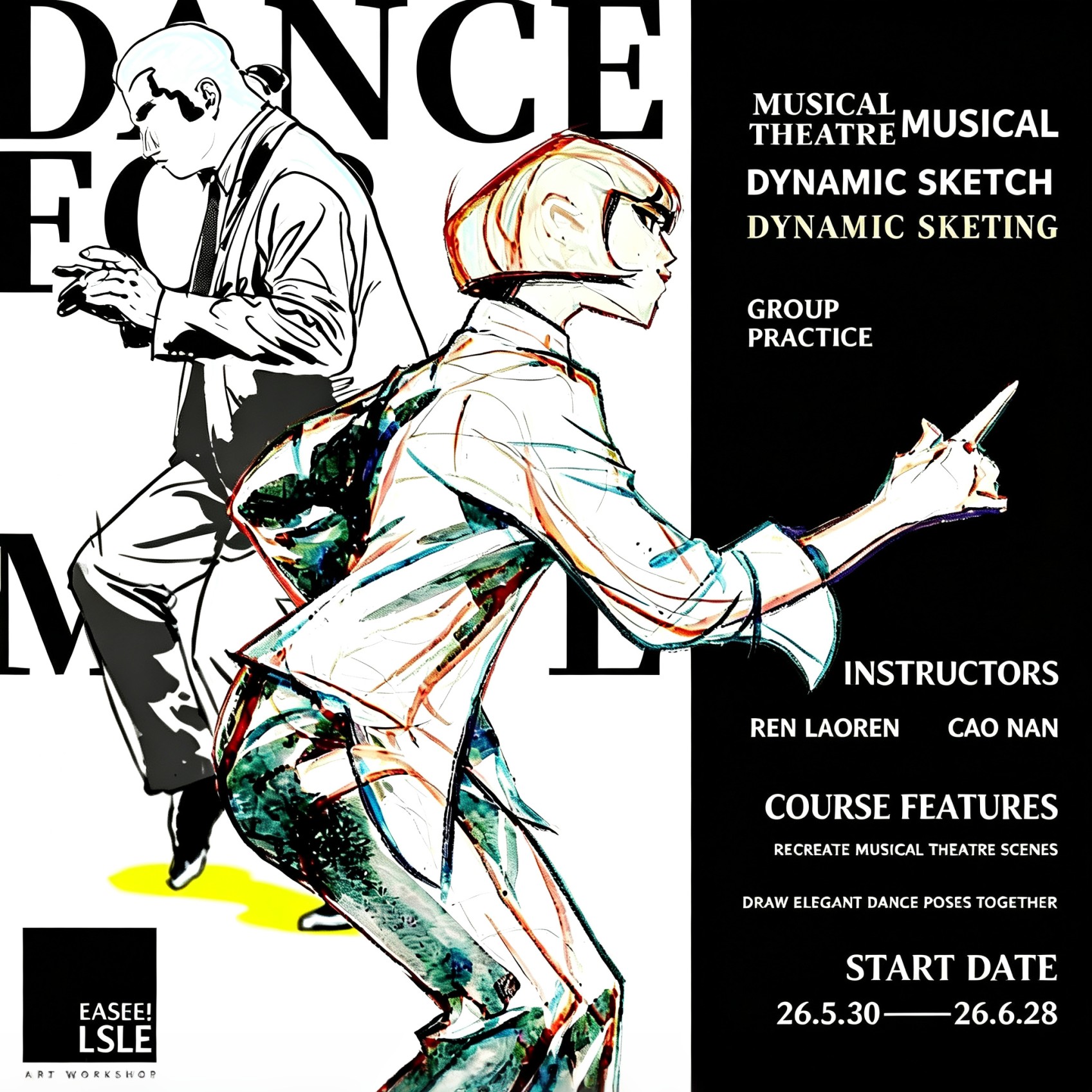 English poster for Musical Theatre: Dynamic Sketching